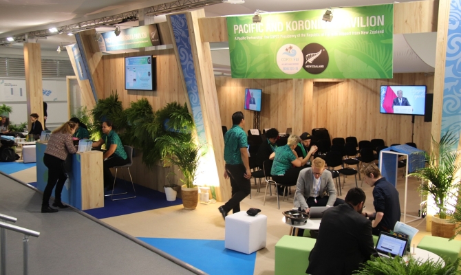 The Pacific and Koronivia Pavilion at COP24 in Katowice, Poland