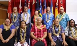 Members of SPREP's Executive Board with Deputy Prime Minister of Samoa, Hon. Fiame Naomi Mata'afa