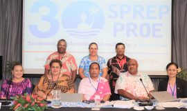 The Chair with the Senior Leadership Team of SPREP 