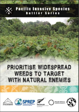 Prioritise Widespread weeds to target with Natural Enemies